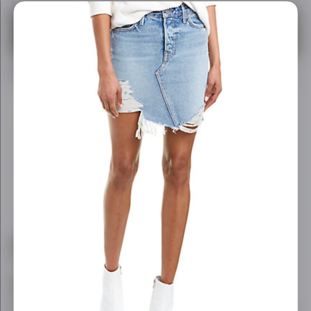 GRLFRND High Waist Rhoda Denim skirt size 24